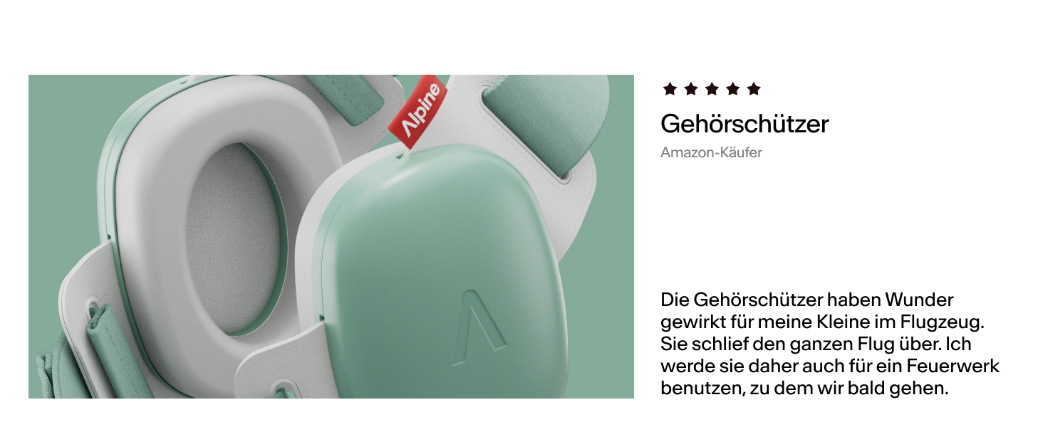 Навушники Alpine Muffy Baby Klassik для захисту слуху малюків, чорного кольору, регульоване антиковзне обруч до 36 місяців, безпечно протестовано в Німеччині, запобігають пошкодженню слуху, комфортне зелене обруч