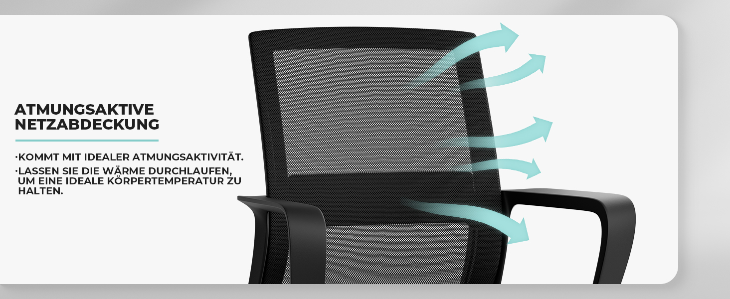 Офісне крісло Sukida, ергономічне, з підлокітниками, чорне