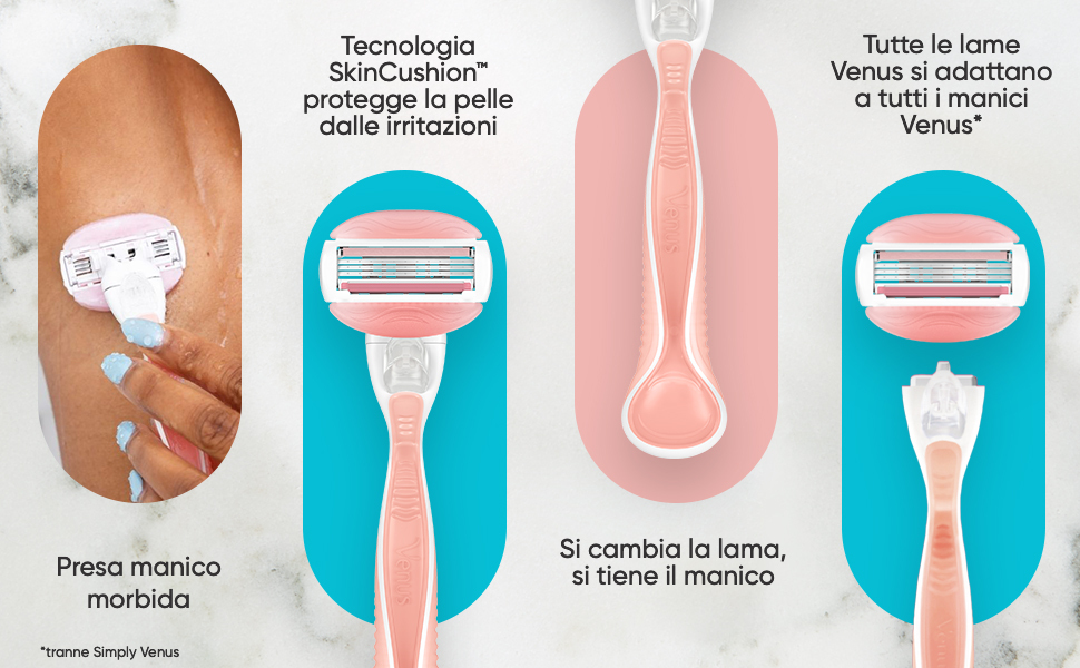 Жіноча бритва Gillette Venus Comfortglide Spa Breeze (рожева) з 6 змінними лезами, набір