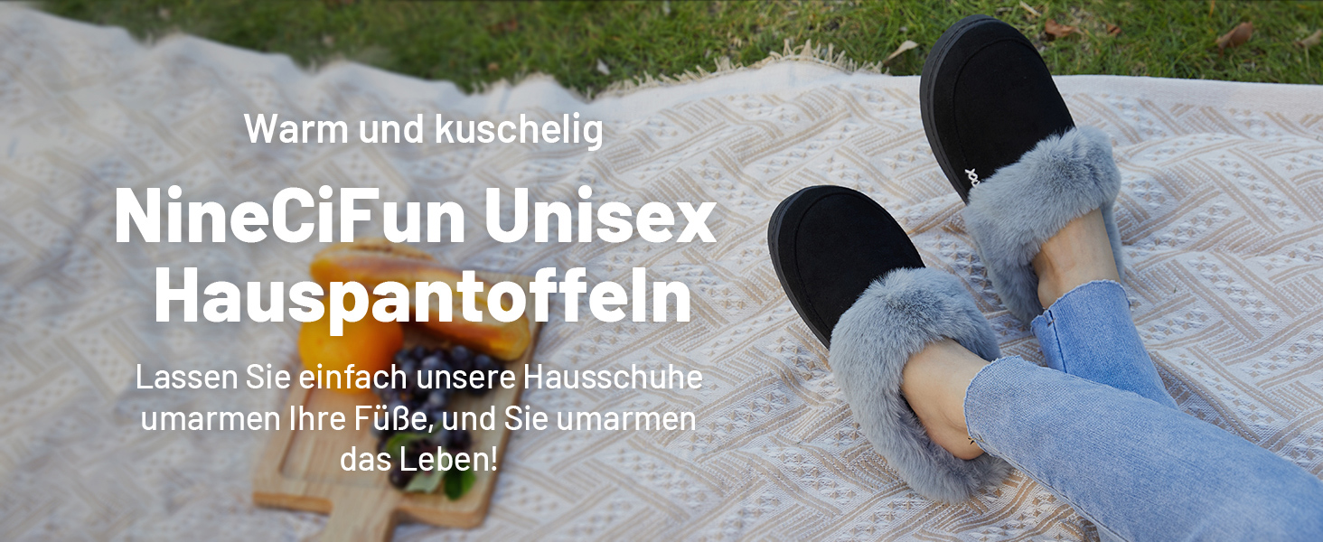 Тапочки зимові жіночі/чоловічі NineCiFun, теплі, з флісу, антиковзкі, для дому та вулиці, сірі, 40/41 EU