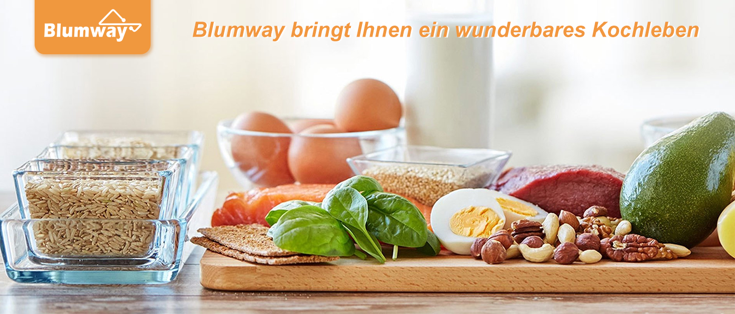 Електричний подрібнювач часнику та овочів 2в1 BlumWay, міні-подрібнювач з віночком для яєць, 250+250 мл (Блакитний)