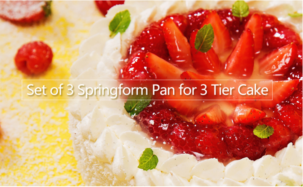 Набір форм для випічки (3 шт.) діаметром 12/18/22 см, круглі, з антипригарним покриттям, для тортів та кішок, чорний колір