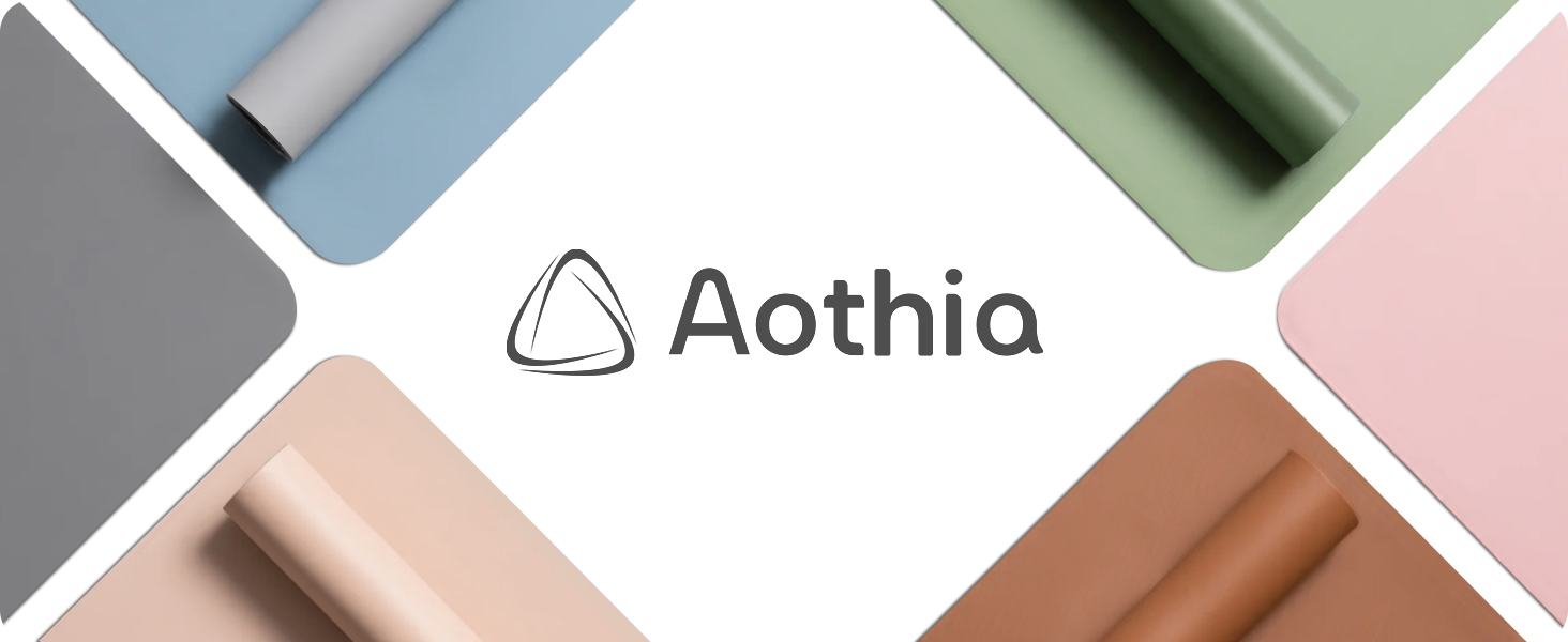 Офісний килимок для миші Aothia з натуральної шкіри, 80x40 см, коричневий - захист столу, підкладка для ноутбука
