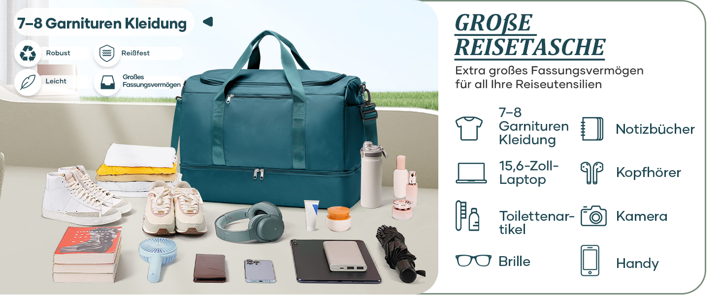 Спортивна сумка для подорожей Easyjet: водонепроникна дорожня сумка-шопер з відділенням для взуття, 45л, A5, бежева