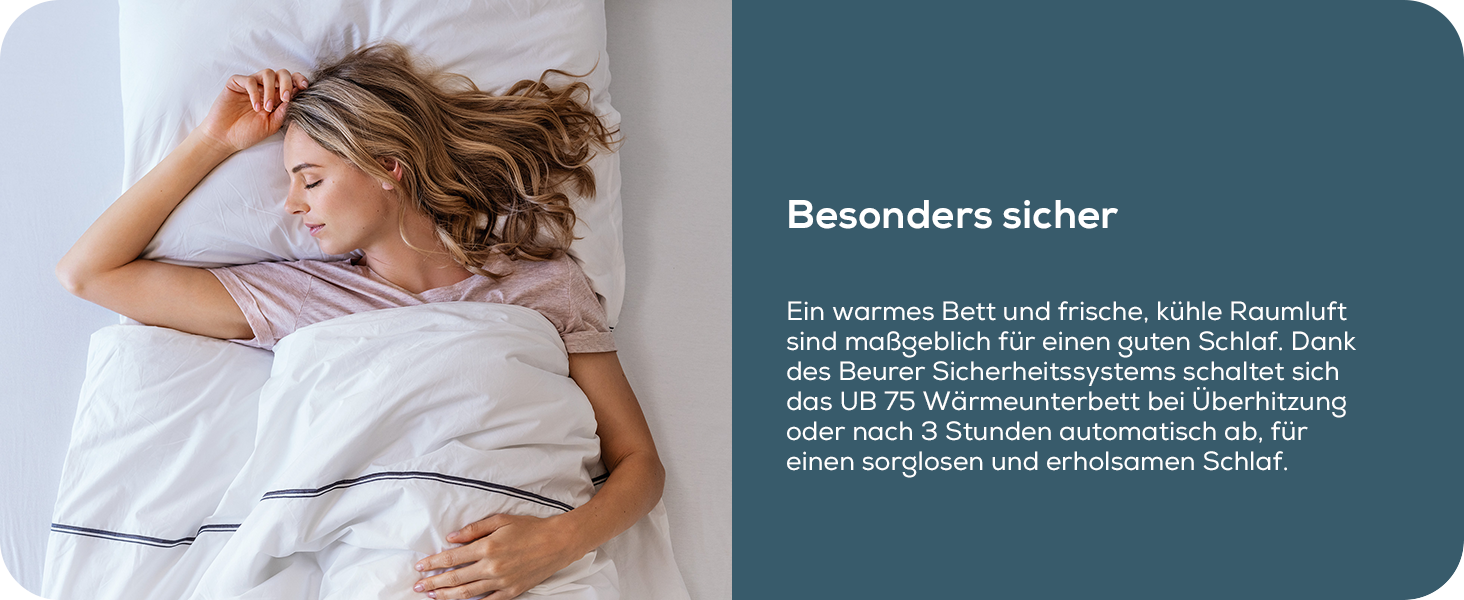 Електричне підігріваюче підвійне ковдро Beurer UB 90 Komfort з двома зонами нагріву, 9 температурних режимів, автовимкнення та Eco-Control, 150x80 см, можна прати в пральній машині