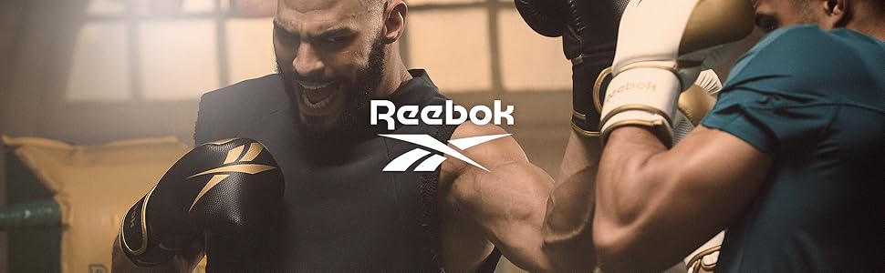 Боксерські рукавички Reebok 10oz Gold/Black
