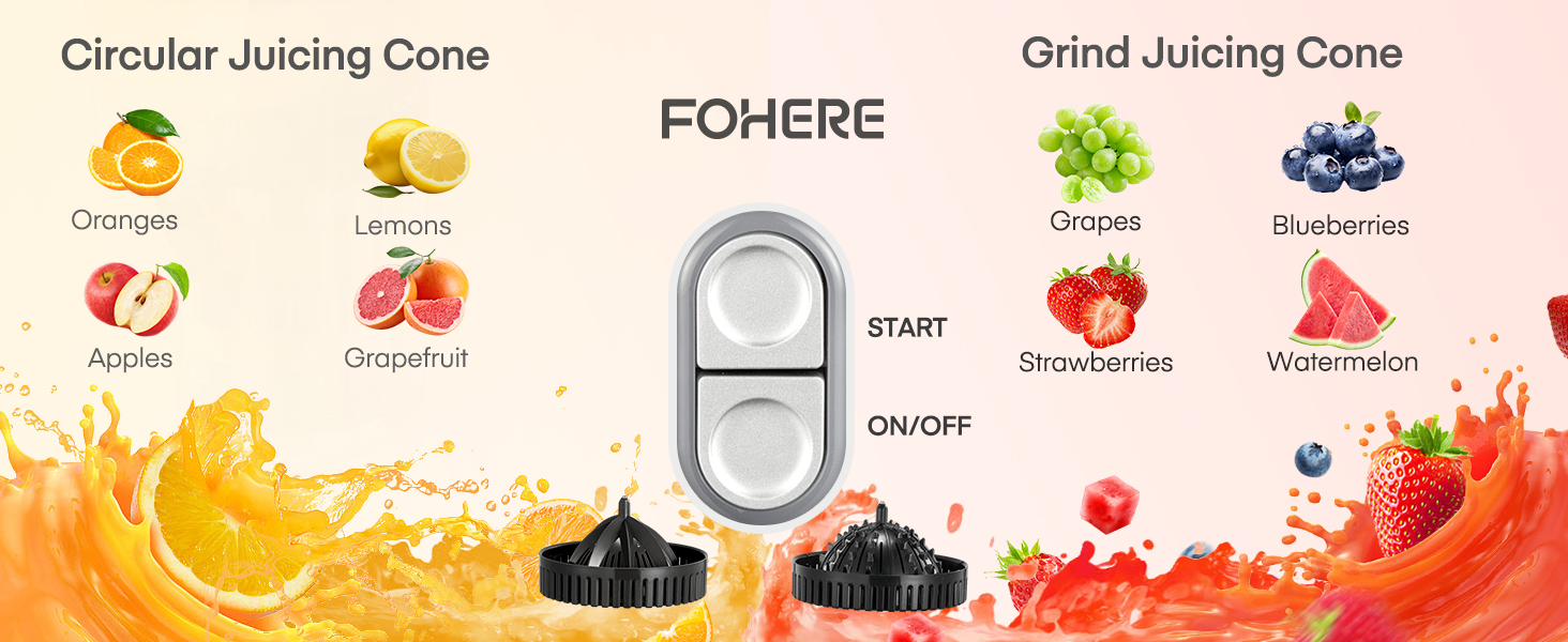 Електрична автоматична соковижималка для цитрусових FOHERE, 100 Вт