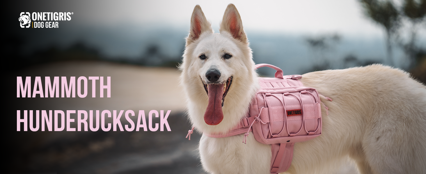 Рюкзак для собак OneTigris 2.0, рожевий, для собак великих розмірів (L, M)