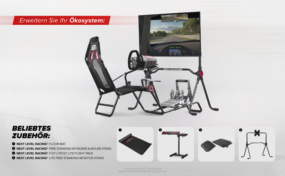 Next Level Racing F-GT Lite Складаний симулятор кокпіту для перегонів (GTLite)