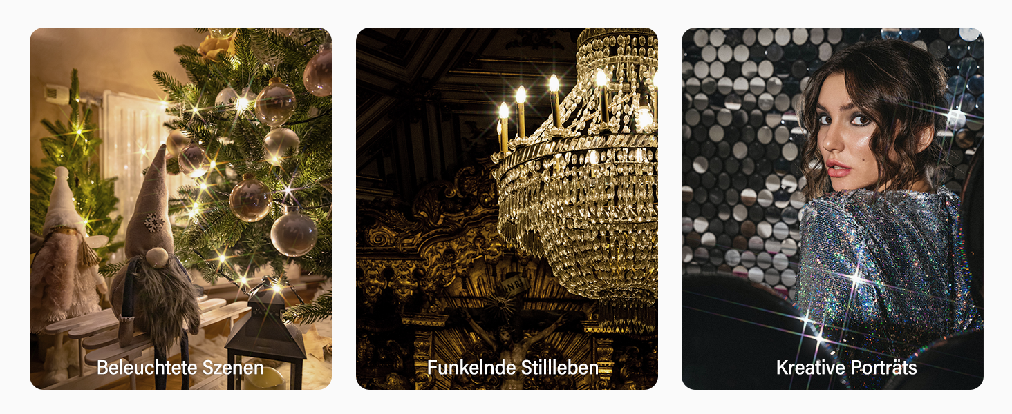 Набір зіркових фільтрів Walking Way 67mm (3 шт.) для камери: 4, 6, 8 променів + чохол