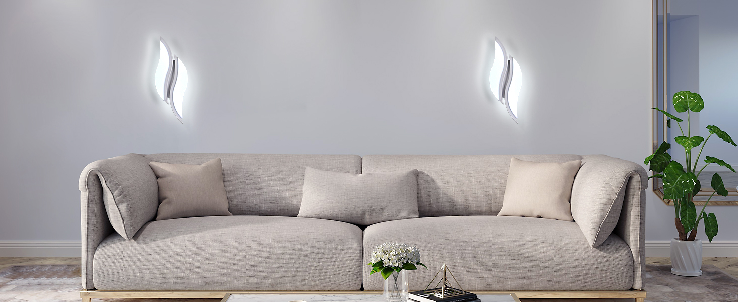 LED настінний світильник Dorlink для дому: спальня, вітальня, коридор. Сучасний дизайн Art Deco, тепле біле світло (12W)