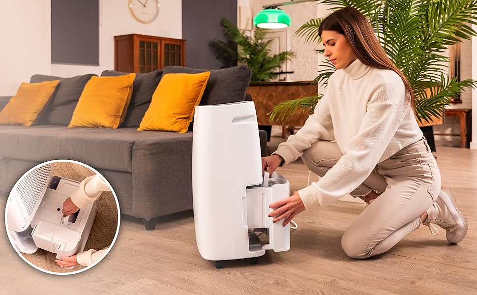 Зволожувач повітря Cecotec BigDry Series 2000: 750 мл/день, резервуар 0.6-2 л, 2 швидкості, 2 режими, площа до 25 м², функція очищення. (2000 Essential), білий