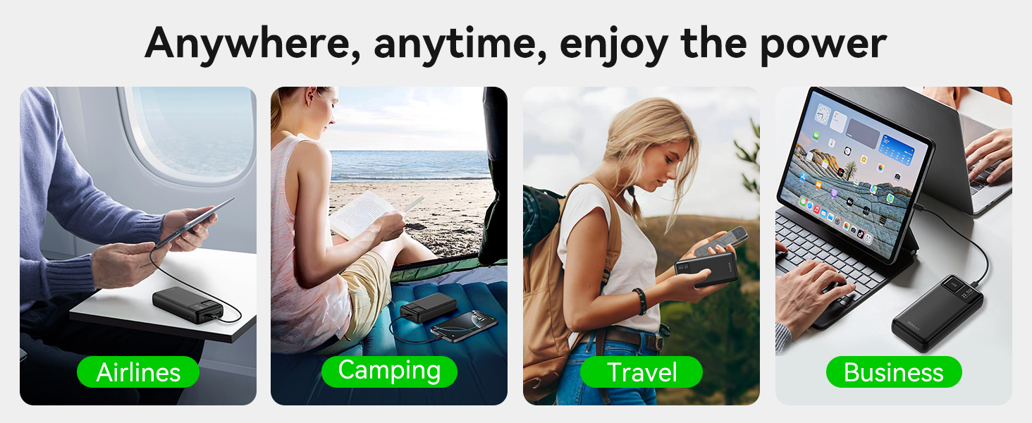 Power Bank Kuulaa 20000mAh з USB-C: Швидка зарядка для iPhone, Samsung та інших