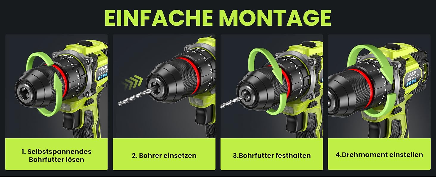 Акумуляторний дриль-шуруповерт 21V з набором аксесуарів (29 шт), безщітковий двигун, 2 акумулятори 2000 mAh, LED-ліхтар, 2 швидкості