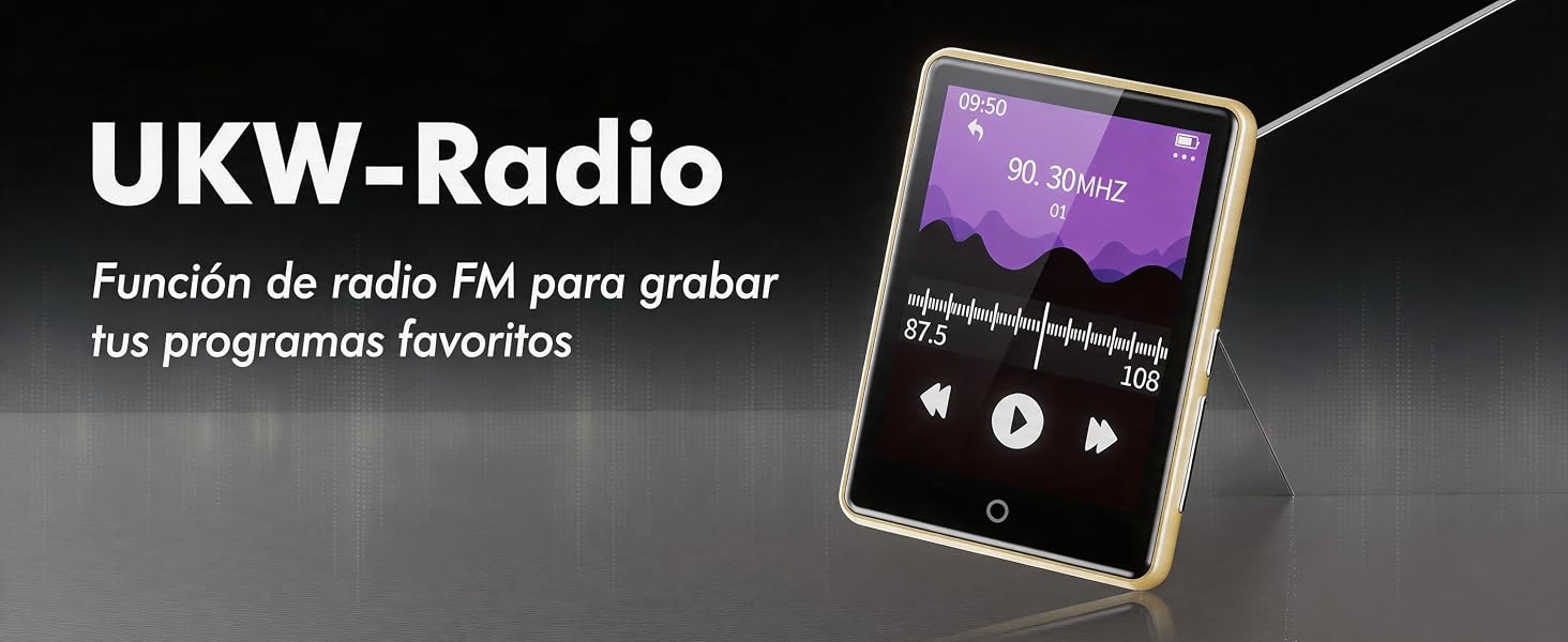 MP3-плеєр 32GB з Bluetooth 5.3 та динаміком, портативний Hi-Fi плеєр для дітей з 2.8-дюймовим сенсорним екраном, FM-радіо та диктофоном, підтримка TF-карт до 128GB (Золотий)