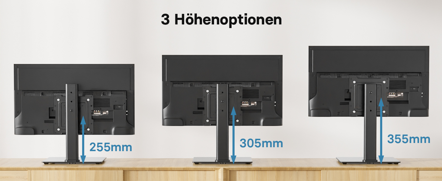 Підставка для телевізора BONTEC: універсальна, для LCD, LED, OLED, Plasma, 17-43 дюймів, до 45 кг, поворотна, регулювання висоти, VESA 200x200