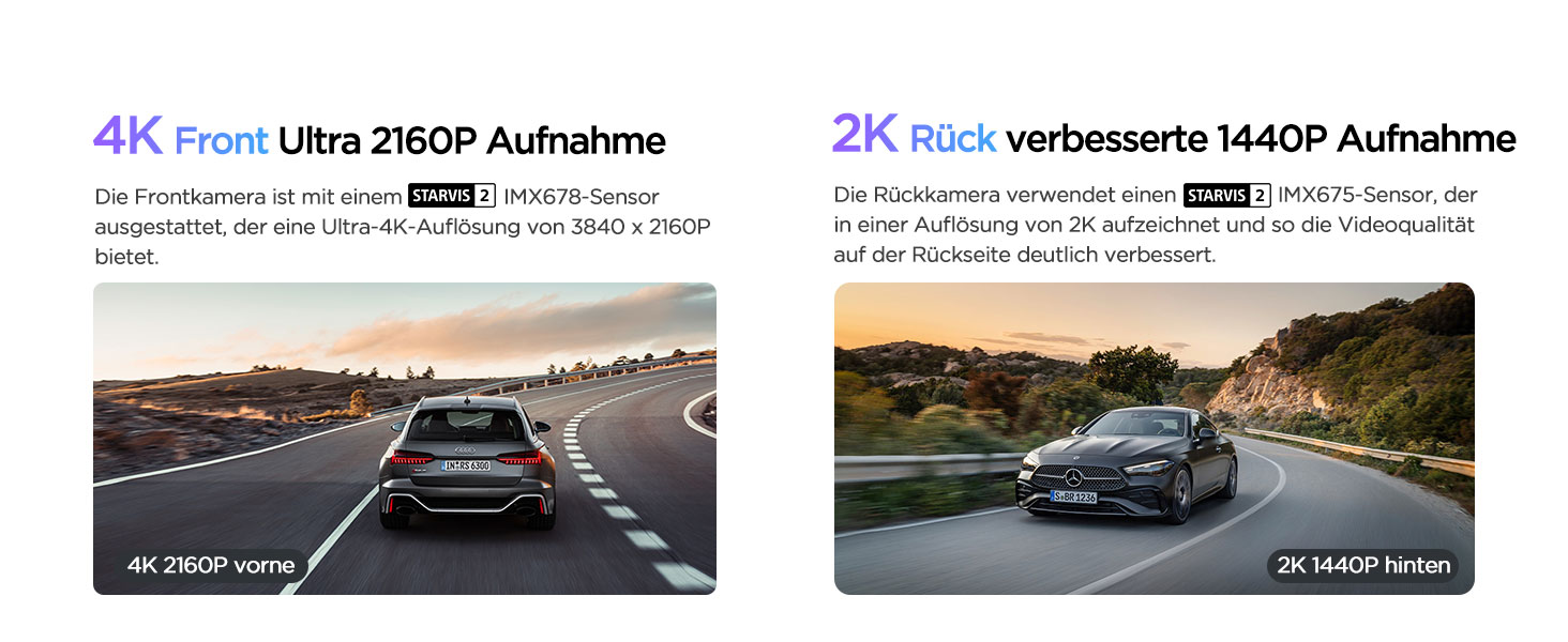 VIOFO A229 Pro 4K + 2K Dual STARVIS відеореєстратор для авто, HDR, GPS, Wi-Fi, голосове керування, нічне бачення 2.0, підтримка до 512GB