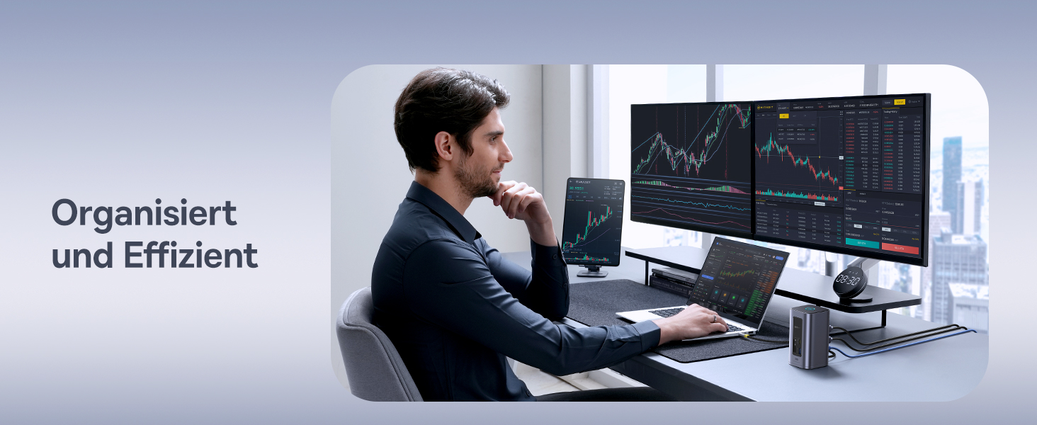 Базаус Док-станція USB-C 12-в-1 для ноутбуків Dell/HP/Lenovo/Asus/Acer/Mac: 2 монітори 4K HDMI, 10Gbps USB-C/A, 100W PD, Gigabit Ethernet