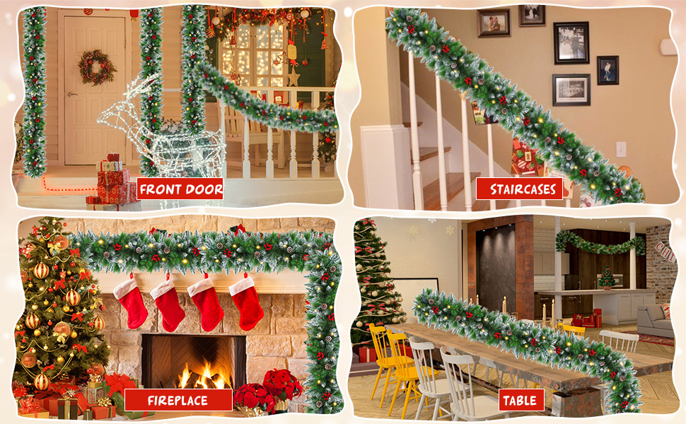 Гірлянда святкова новорічна LED, 2.7м, з 30 світлодіодами, на батарейках, для декорування дому