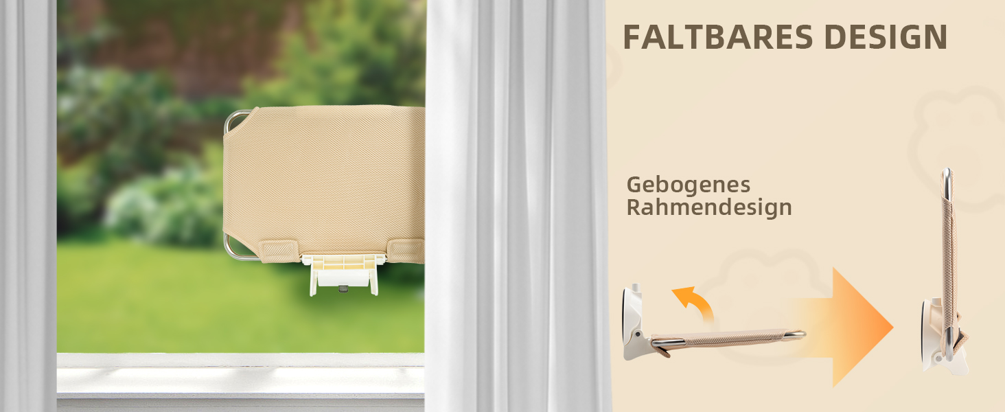 Крісло-гамак для кота ITSOGOO на вікно, кріпиться на присосках, 46x30 см, до 25 кг