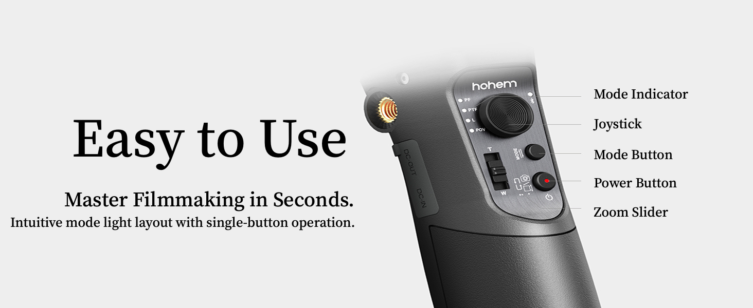 Hohem iSteady Mobile Plus Kit - Стабілізатор для смартфона з підсвічуванням, 3-осьовий, 280г, Android/iOS, для YouTube та TikTok