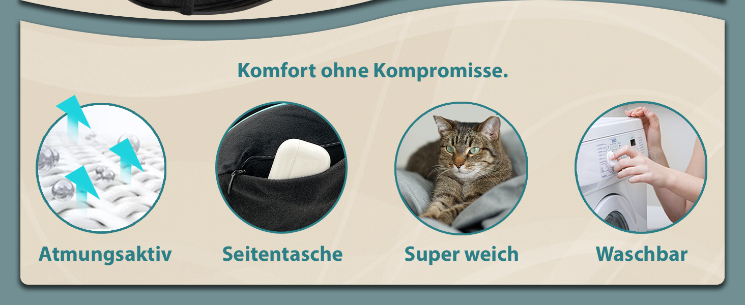 Подушка для шиї FLOWZOOM Dream Pro з додатковою бічною підтримкою та регульованим кріпленням на липучці - подушка для подорожей в літак з піною з пам'яті - з чохлом та подарунковою упаковкою - Чорний 1.2. Dream - Чорний