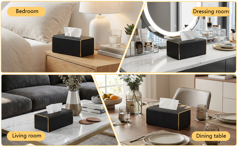 Скляна коробка для серветок, органайзер для косметичних серветок, прямокутна, бежевого кольору