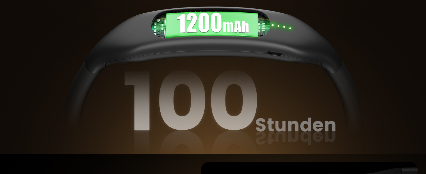 Glocusent Лампа для читання на шиї з 100 годин освітлення, захищає зір | Регульована колірна температура та 5 рівнів яскравості, легка лампа для ліжка, шиття, ремонту