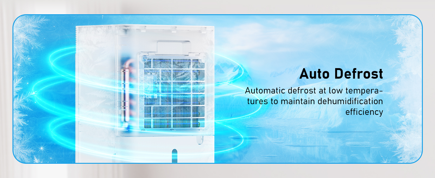 Електричний осушувач повітря 12L/день з таймером 24 год, 3 режими, автоматичне вимкнення, шланг для зливу, для приміщень до 100 м³, білий