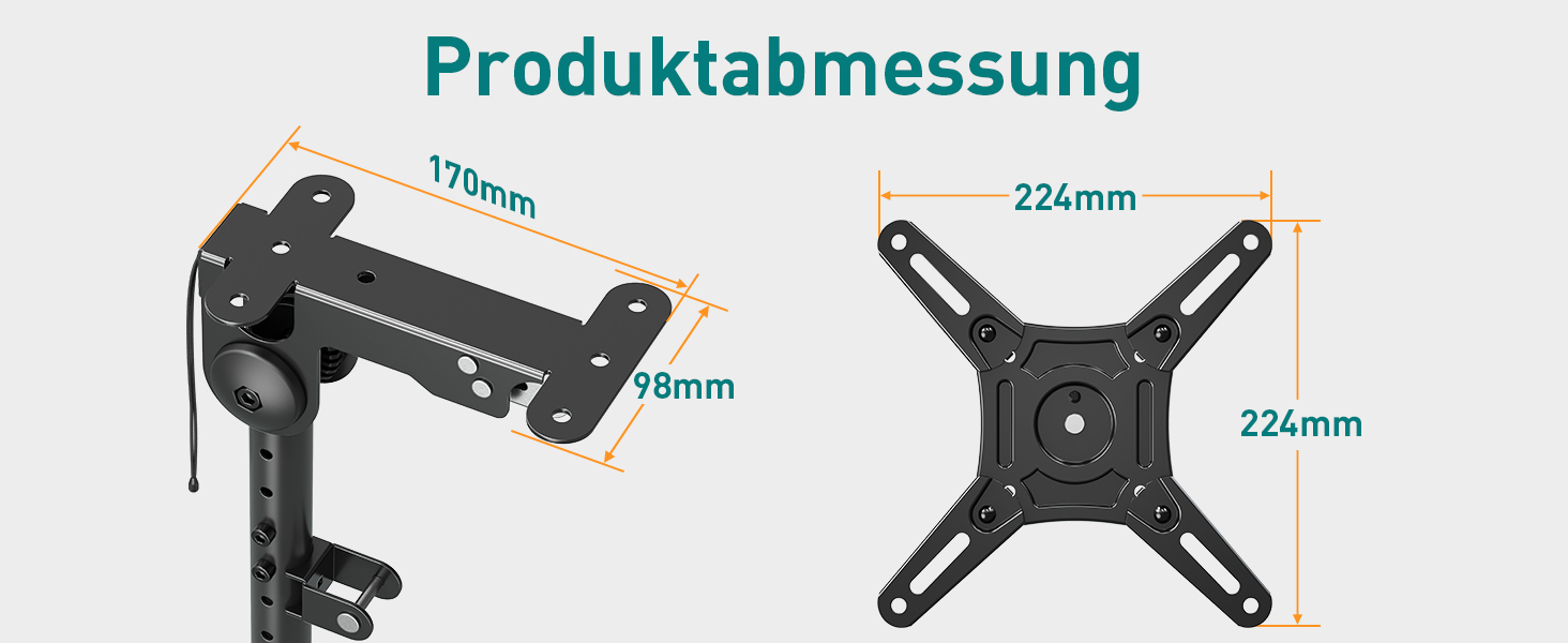 ELIVED Adjustable TV Wall Mount for 24-65 inch Flat & Curved TVs - VESA 400x400, 45kg Capacity