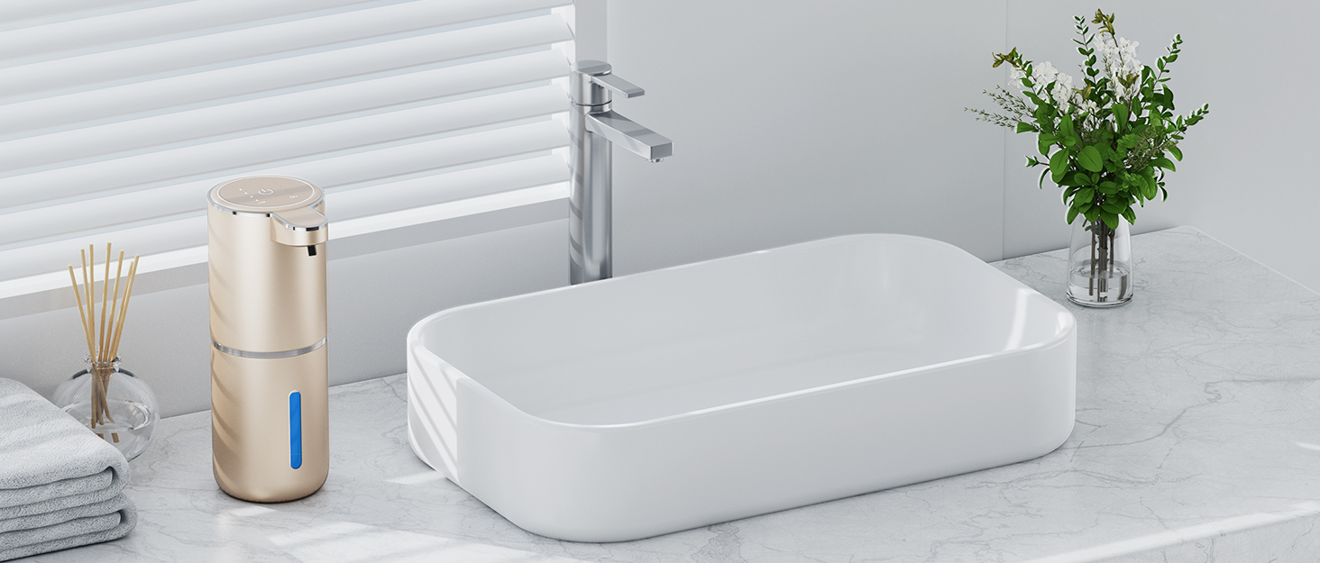 Автоматичний диспенсер для мила Amyzavls, 380 мл, USB, сенсорний, для ванної, кухні, офісу, інфрачервоний сенсор, підтримка рідкого та пінного мила