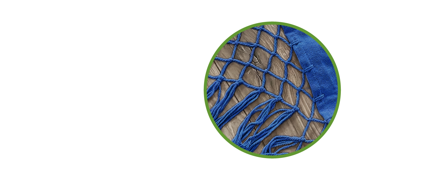 Гамак KRUMAD 260 см, до 250 кг, водостійкий, бавовна-поліестер, для саду, балкону, кемпінгу, з дерев'яними розпірками та сумкою (Синій, 150x200 см)