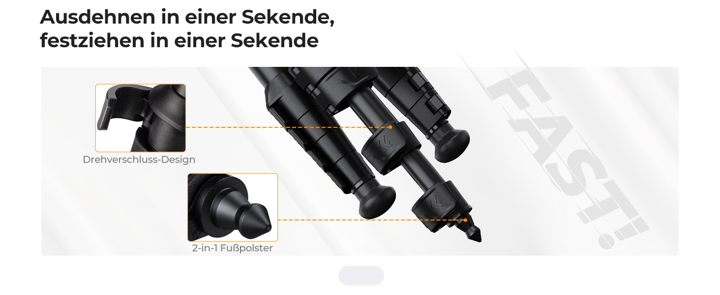 Штатив K&F Concept 163CM з алюмінію: легкий та компактний, до 10 кг, для DSLR, телескопів, камер та смартфонів