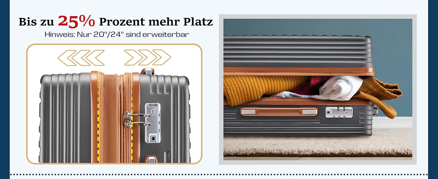 Набір валіз Joyway з ABS-пластику (сірий, ручна поклажа) з TSA-замком, 4 колеса, з сумкою та культурою