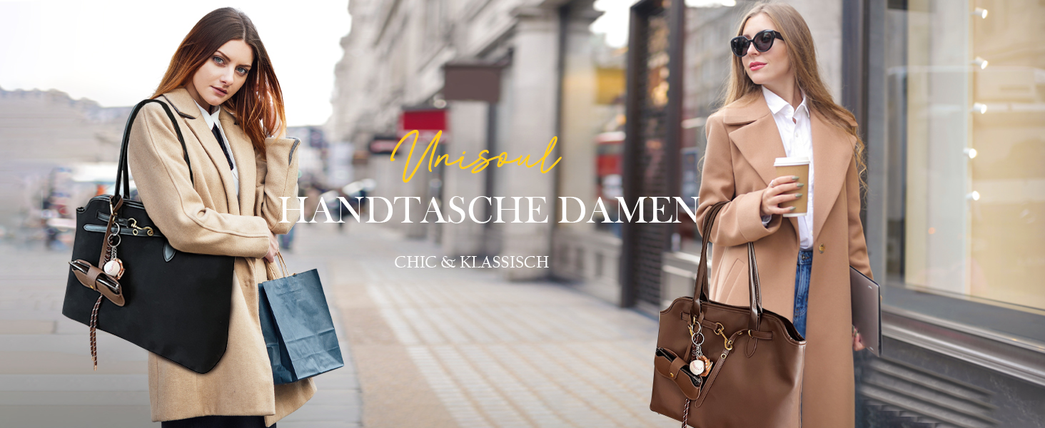 Жіноча сумка-шопер Unisoul з натуральної замші, велика містка сумка для коледжу, роботи, школи, подорожей, шопінгу, повсякденного використання, колір кави