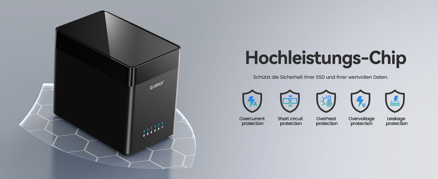 Зовнішній HDD-корпус ORICO DS500U3 на 5 слотів USB 3.0 для SATA HDD 3.5