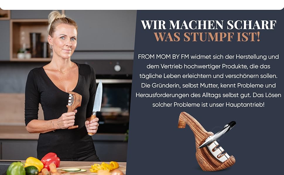 Точилка для ножів From Mom by FM – професійна, ергономічна | Точильний камінь, шліфувальник ножів