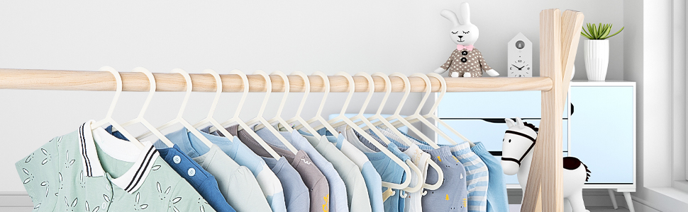 Набір вішалок для дитячого одягу Ilauke, 40 шт., 28,5 см, бежевий