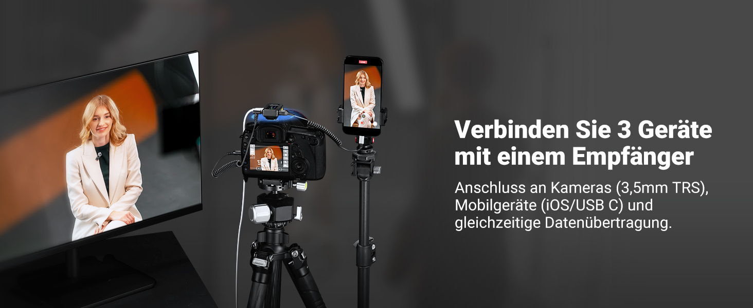 NEEWER CM28 Pro: Бездротове мікрофону з пригніченням шуму, 150м радіус дії, сумісний з iPhone, iPad, Android, DJI, Insta360, PC, Mac