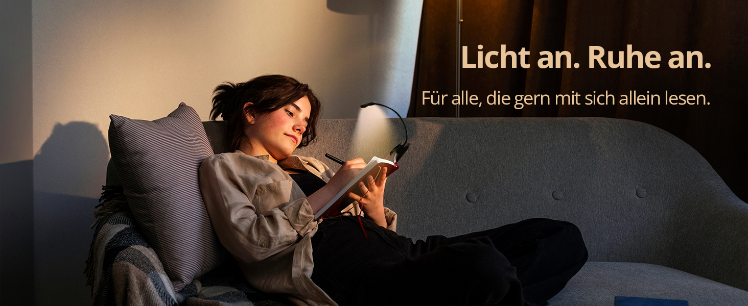 LED лампа для читання Nixtrve з кріпленням на книгу, USB-C, регулювання яскравості, 3 режими температури кольору, гнучка на 360°, для дорослих та дітей