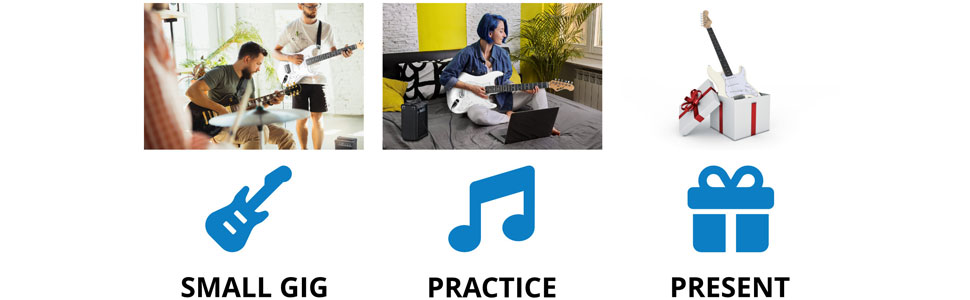 Електрогітара McGrey Rockit ST Комплект для початківців (8 предметів): гітара, підсилювач, запасні струни, чохол, тюнер, медіатори, ремінь та кабель (білий)