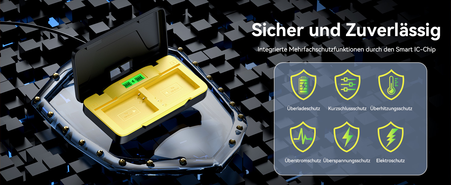 Зарядний пристрій ENEGON EN-EL14 20W з подвійним акумулятором, швидка зарядка, сумісний з Nikon D3100-D3500, Coolpix P7000, P7100, DF, LCD-дисплей