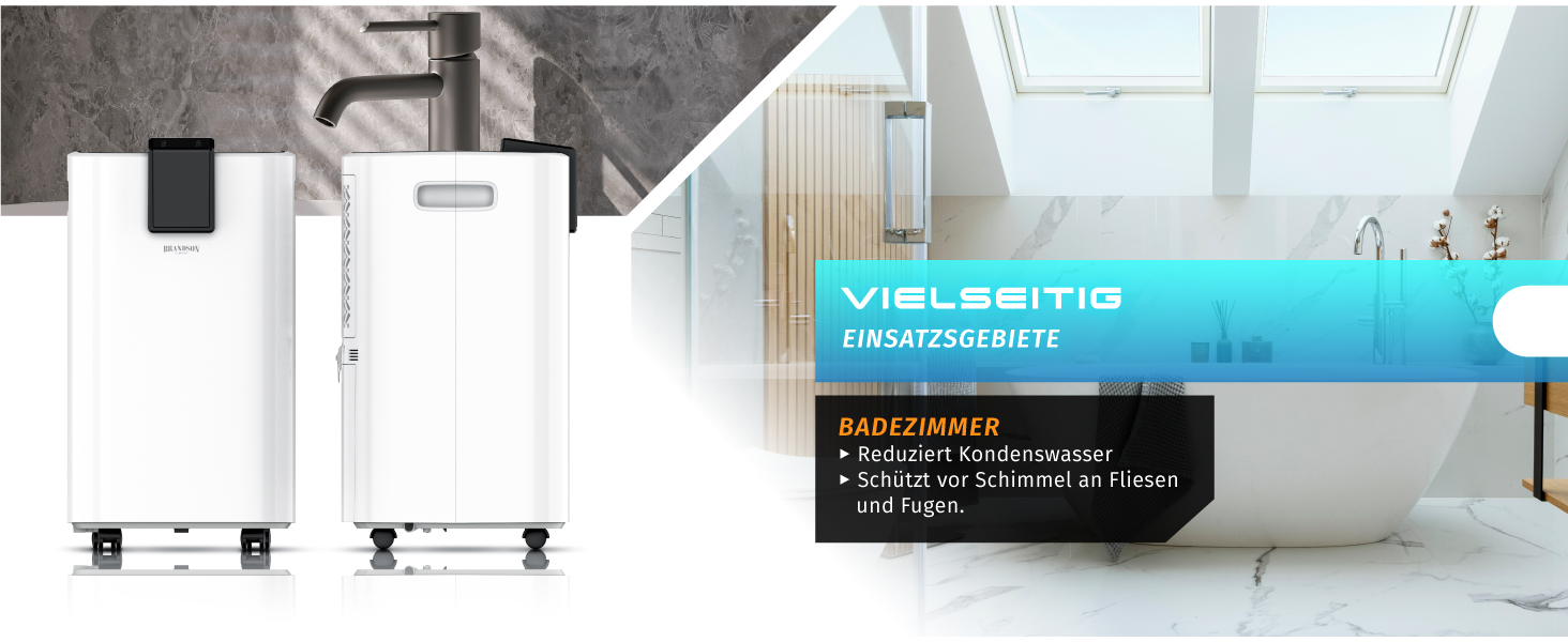 Електричний осушувач повітря Brandson 16L з компресором – 16 літрів/24 години – тихий – дисплей – для спальні, ванної, підвалу