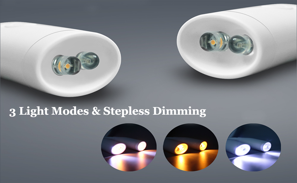 Ліхтарик для читання Schwarze Hals LED, USB акумулятор 1000mAh, 3 режими яскравості, для рукоділля, ремонту, шиття, майстерні, риболовлі, чорний