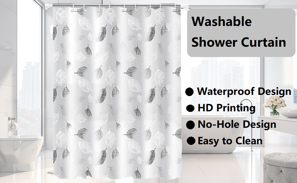 Шторка для душу Bavooty Anti-Schimmel 180x200 см, водовідштовхувальна, швидковисихаюча, для ванної кімнати, з 12 кільцями, зелений пісок, 1.8 x 2 м