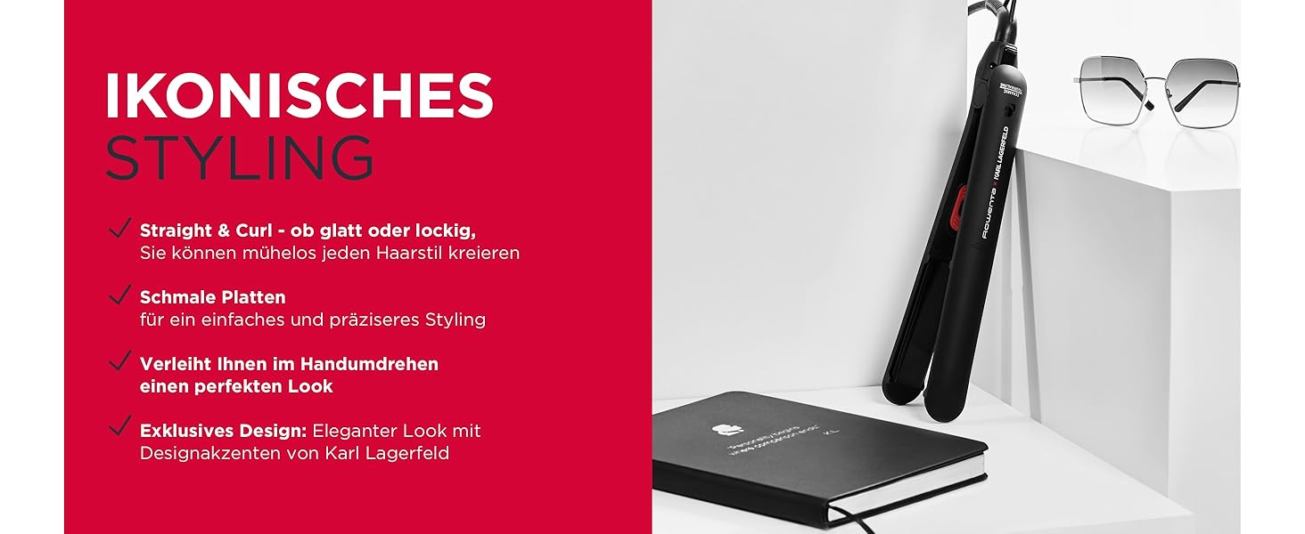 Випрямляч для волосся Rowenta Optiliss SF3210, керамічне покриття, 10 температурних режимів (до 230°C), швидкий нагрів, білий