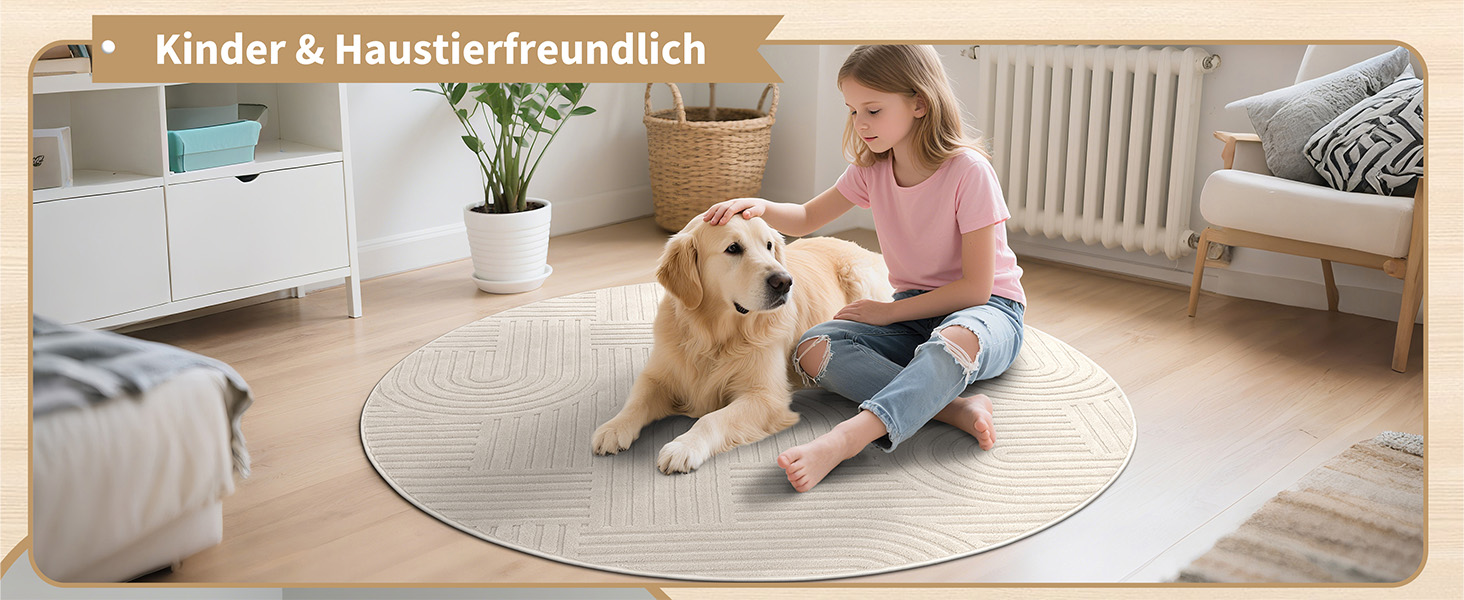 Килим для вітальні 160x230 см, великий пухнастий з коротким ворсом, миючий, сучасний, з 3D ефектом, нековзний, для їдальні, кухні, спальні, бежевий