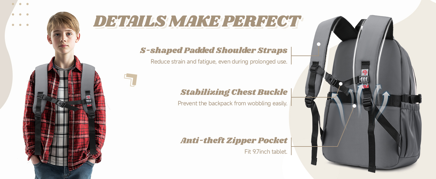 Шкільний рюкзак для підлітків, хлопчиків, 2025, для старшої школи, гімназії. Водовідштовхуючий, для ноутбука 15.6