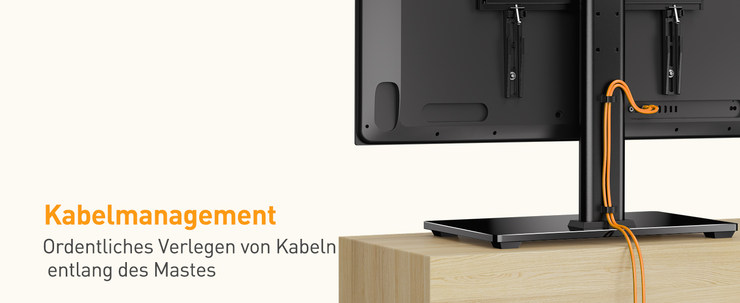 Підставка для телевізора Perlegear - універсальна, 32-60 дюймів, OLED, LCD, LED, VESA 400x400, до 40 кг, регульована висота