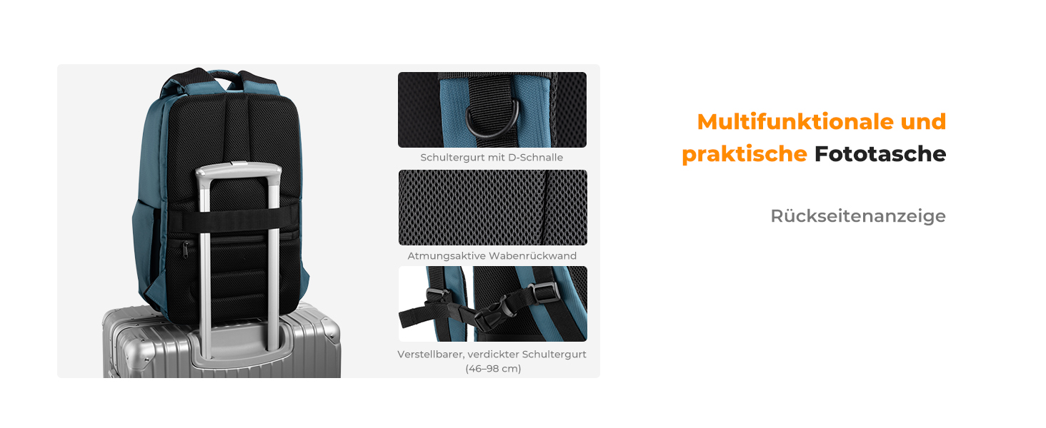 Рюкзак для камери K&F Concept з жорсткою оболонкою, відділенням для ноутбука 15.6